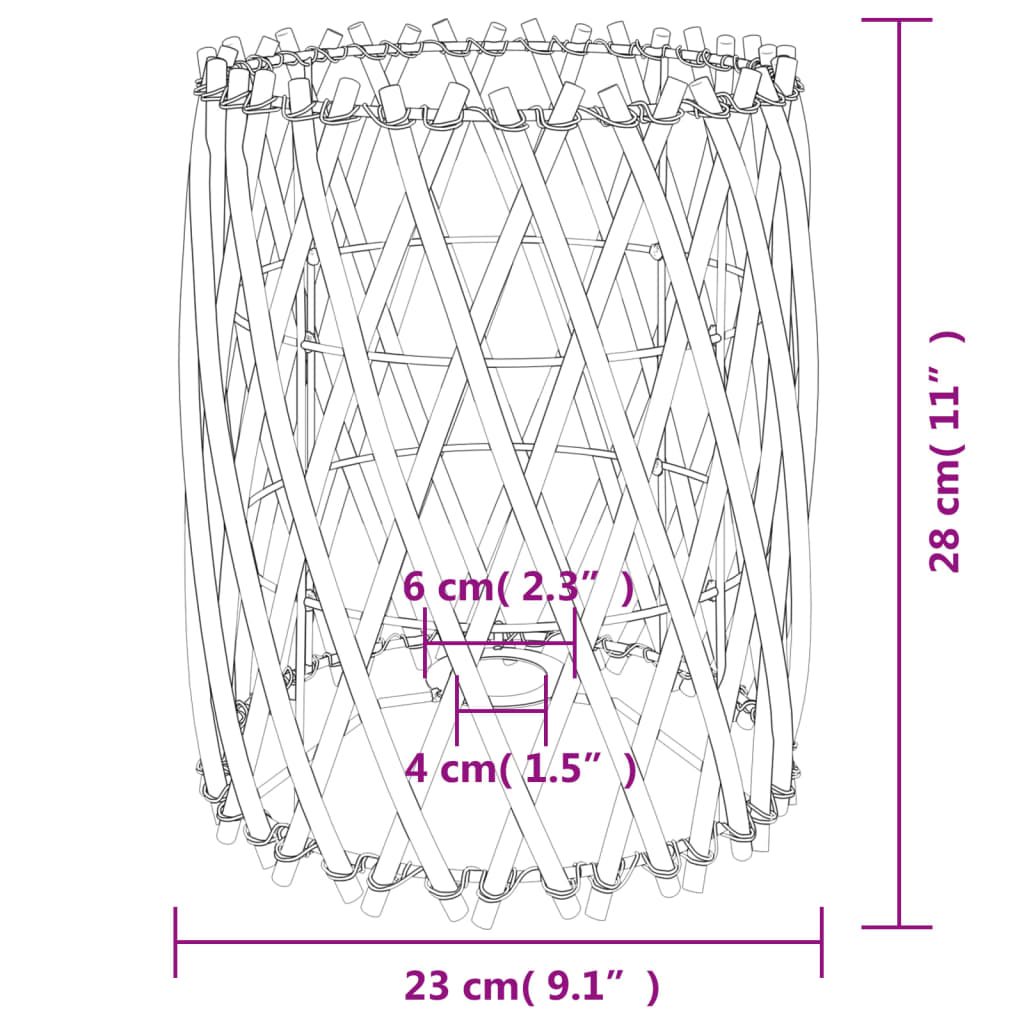 Lampunvarjostin Pima Ø23x28cm (paju)