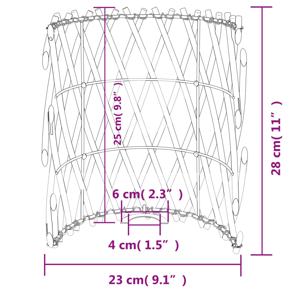 Lampunvarjostin Pima Ø23x28cm (paju)