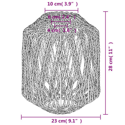 Musta lampunvarjostin Istrat Ø23x28cm (rauta ja paperi)