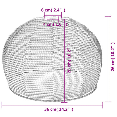 Kattovalaisimen varjostin Ø36x26 cm rauta ja paperi
