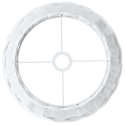 Valkoinen kattovalaisimen varjostin Gherga Ø38x23cm (paju)