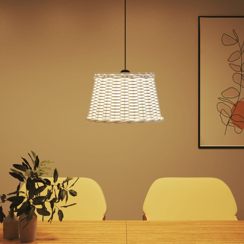 Valkoinen kattovalaisimen varjostin Gherga Ø45x28cm (paju)