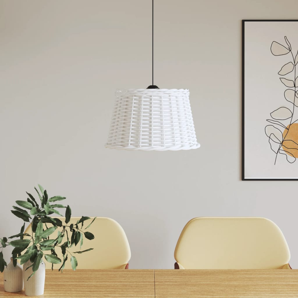 Valkoinen kattovalaisimen varjostin Gherga Ø45x28cm (paju)