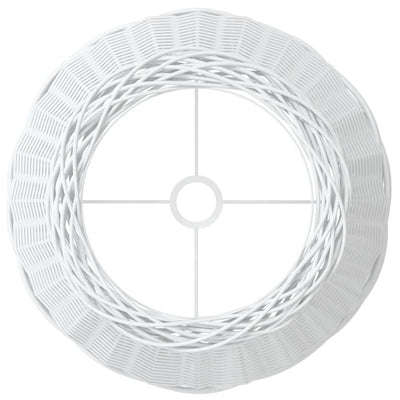 Valkoinen lampunvarjostin Angell Ø50x30cm (paju)