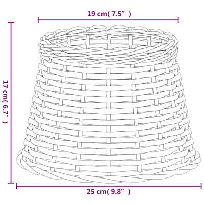 Lampunvarjostin ruskea Ø25x17 cm paju
