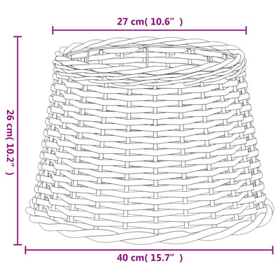 Lampunvarjostin ruskea Ø40x26 cm paju