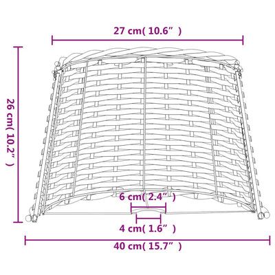 Lampunvarjostin ruskea Ø40x26 cm paju
