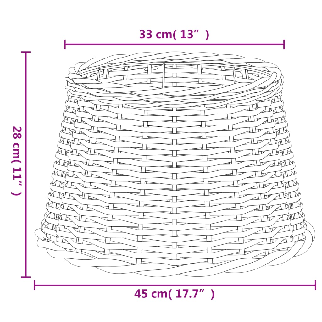 Ruskea lampunvarjostin Angell Ø45x28cm (paju)