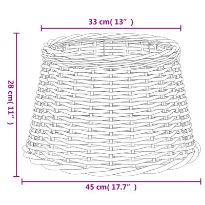 Lampunvarjostin ruskea Ø45x28 cm paju