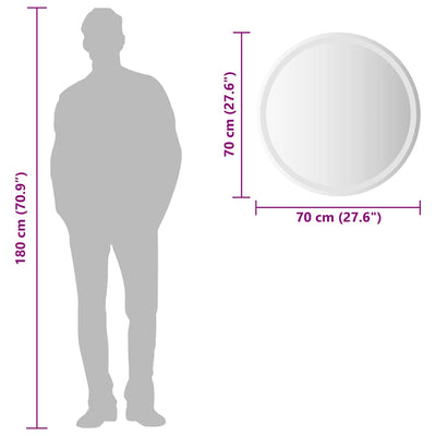 Kylpyhuoneen led-peili Pohor 70cm (pyöreä)