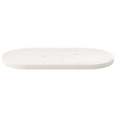 Pöytälevy valkoinen 60x30x2,5 cm täysi mänty ovaali