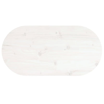 Pöytälevy valkoinen 70x35x2,5 cm täysi mänty ovaali