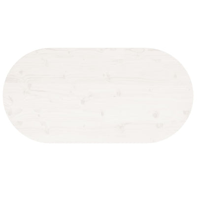 Pöytälevy valkoinen 90x45x2,5 cm täysi mänty ovaali