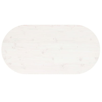 Pöytälevy valkoinen 110x55x2,5 cm täysi mänty ovaali