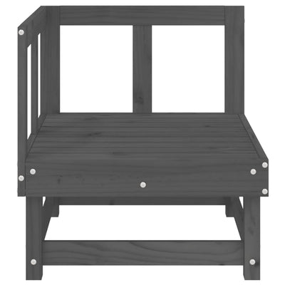 Harmaa puutarhan kulmasohva Nejmedin (mänty)