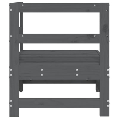 Harmaa puutarhan kulmasohva Zahari (mänty)