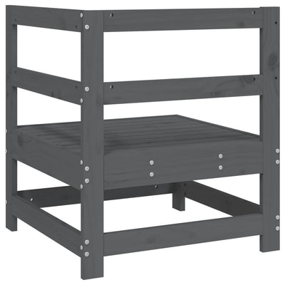 Harmaa puutarhan kulmasohva Zahari (mänty)