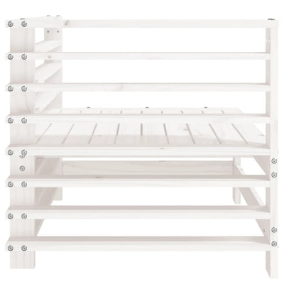 Valkoinen puutarhan kulmasohvat Doroty (2 kpl mänty)