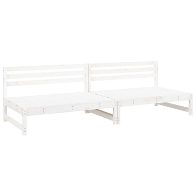 Puutarhan keskisohvat 2 kpl valkoinen 120x80 cm täysi mänty