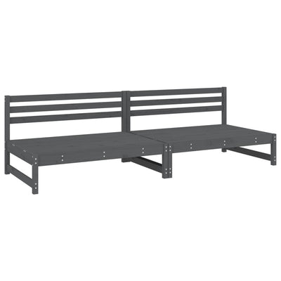 Puutarhan keskisohvat 2 kpl harmaa 120x80 cm täysi mänty