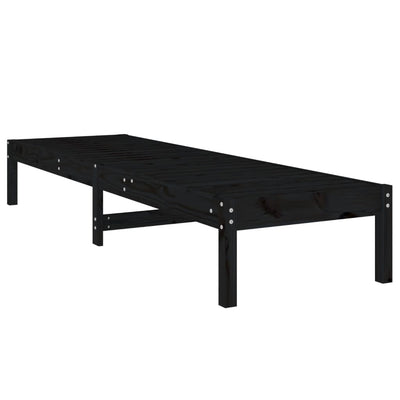 Aurinkotuolit 2 kpl musta 199,5x60x74 cm täysi mänty