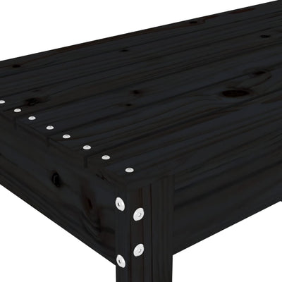 Puutarhapenkki musta 80x38x45 cm täysi mänty