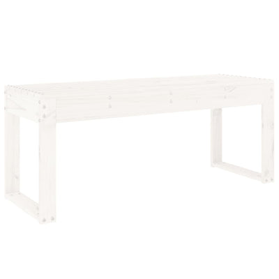 Puutarhapenkki valkoinen 110x38x45 cm täysi mänty