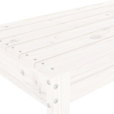 Valkoinen puutarhapenkki Geoff 110x38x45cm (mänty)