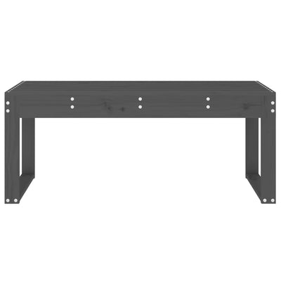 Puutarhapenkki harmaa 110x38x45 cm täysi mänty