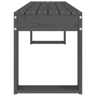 Puutarhapenkki harmaa 110x38x45 cm täysi mänty