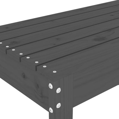 Puutarhapenkki harmaa 110x38x45 cm täysi mänty