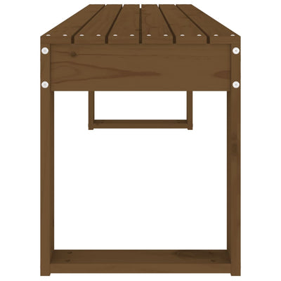 Puutarhapenkki hunajanruskea 110x38x45 cm täysi mänty