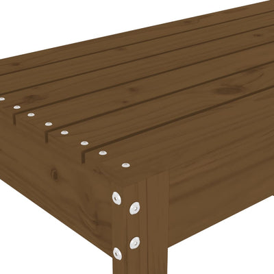 Puutarhapenkki hunajanruskea 110x38x45 cm täysi mänty