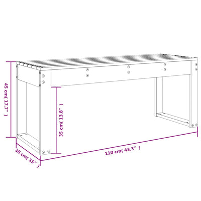 Puutarhapenkki 110x38x45 cm täysi douglaskuusi