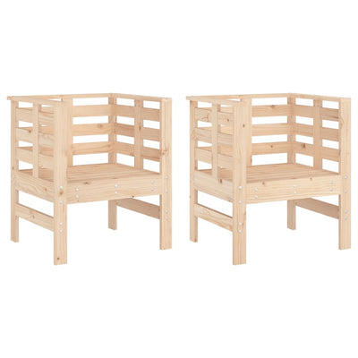 Puutarhatuolit 2 kpl 61,5x53x71 cm täysi mänty