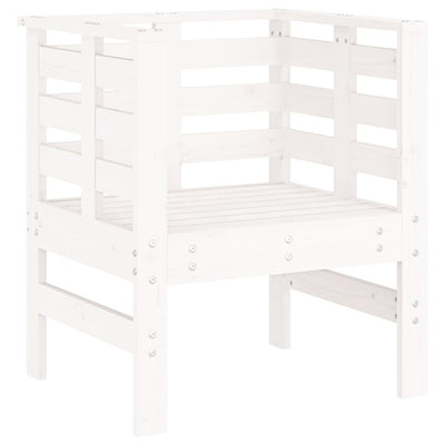 Puutarhatuolit 2 kpl valkoinen 61,5x53x71 cm täysi mänty