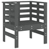Puutarhatuolit 2 kpl harmaa 61,5x53x71 cm täysi mänty