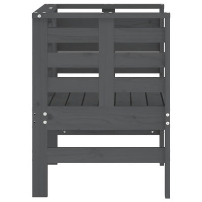 Puutarhatuolit 2 kpl harmaa 61,5x53x71 cm täysi mänty