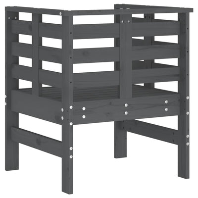 Puutarhatuolit 2 kpl harmaa 61,5x53x71 cm täysi mänty