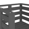 Puutarhatuolit 2 kpl harmaa 61,5x53x71 cm täysi mänty