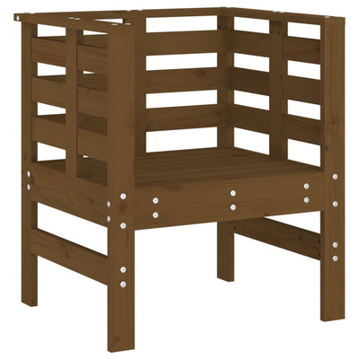 Puutarhatuolit 2 kpl hunajanruskea 61,5x53x71 cm täysi mänty