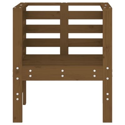 Puutarhatuolit 2 kpl hunajanruskea 61,5x53x71 cm täysi mänty