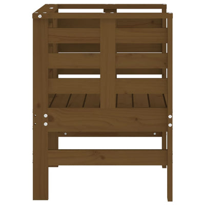 Puutarhatuolit 2 kpl hunajanruskea 61,5x53x71 cm täysi mänty