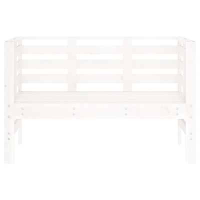 Valkoinen puutarhapenkki Cheptanaru 111,5x53x71cm (mänty)