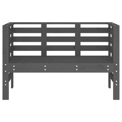 Puutarhapenkki harmaa 111,5x53x71 cm täysi mänty