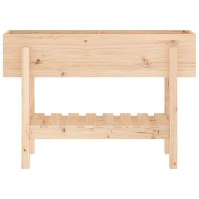 Korotettu kukkalaatikko 101x30x69 cm täysi mänty