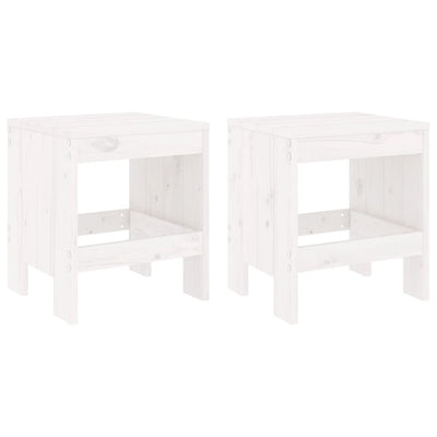 Puutarhajakkarat 2 kpl valkoinen 40x36x45 cm täysi mänty