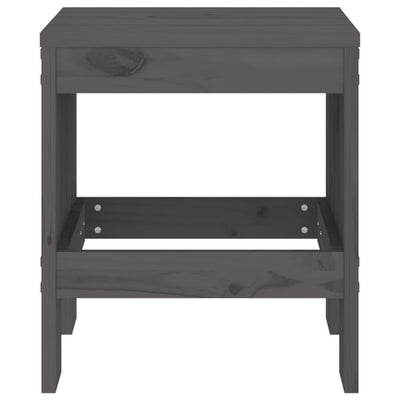 Puutarhajakkarat 2 kpl harmaa 40x36x45 cm täysi mänty