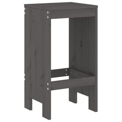 Baarijakkarat 2 kpl harmaa 40x36x75 cm täysi mänty