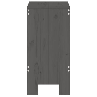 Baarijakkarat 2 kpl harmaa 40x36x75 cm täysi mänty